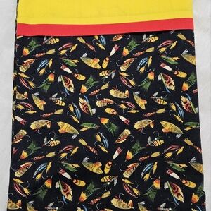 Hand Crafted Colorful Fish Lures Patterned Pillowcase